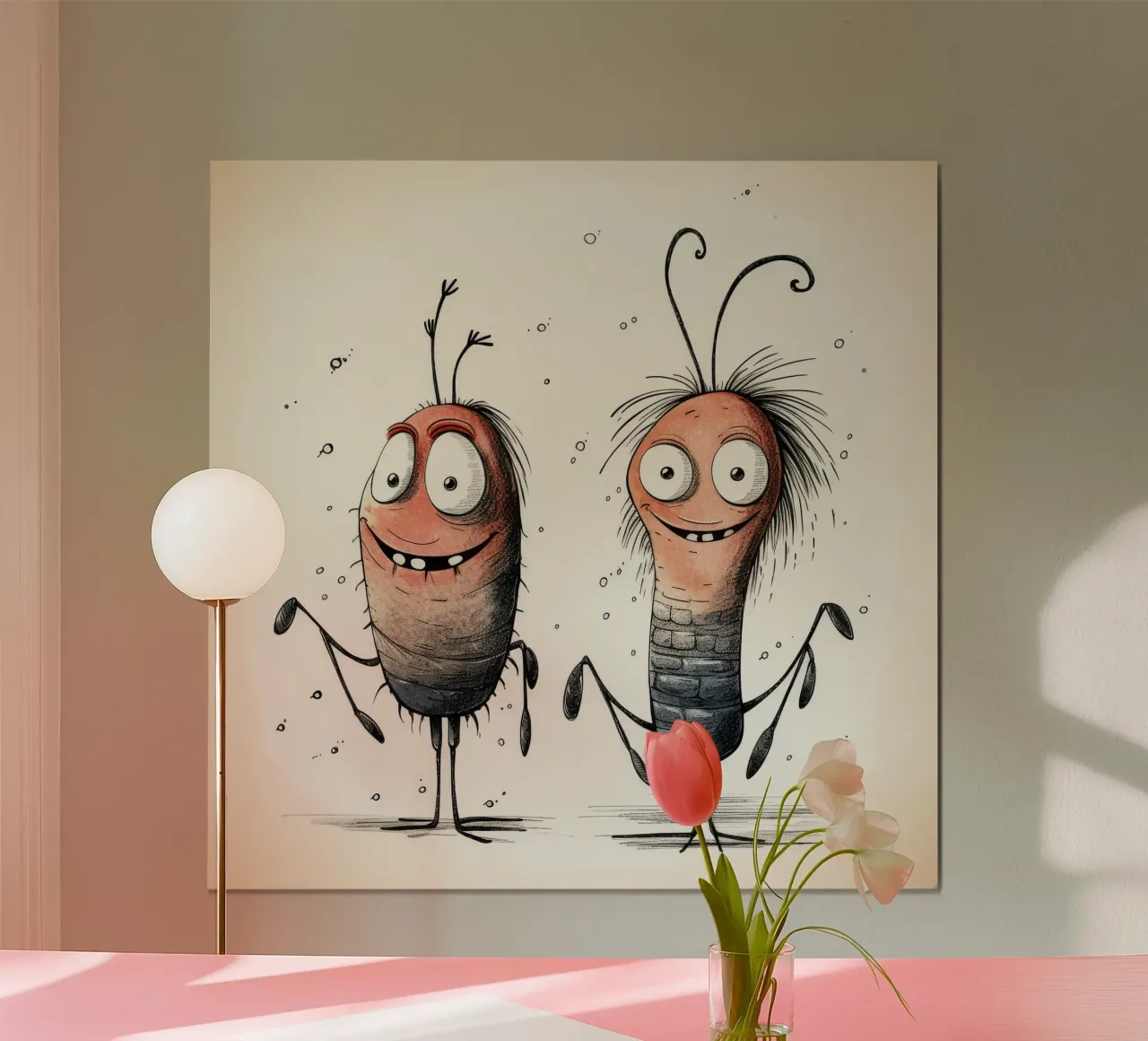Retro Shrimp Duo hahnemühle by Funny Animals