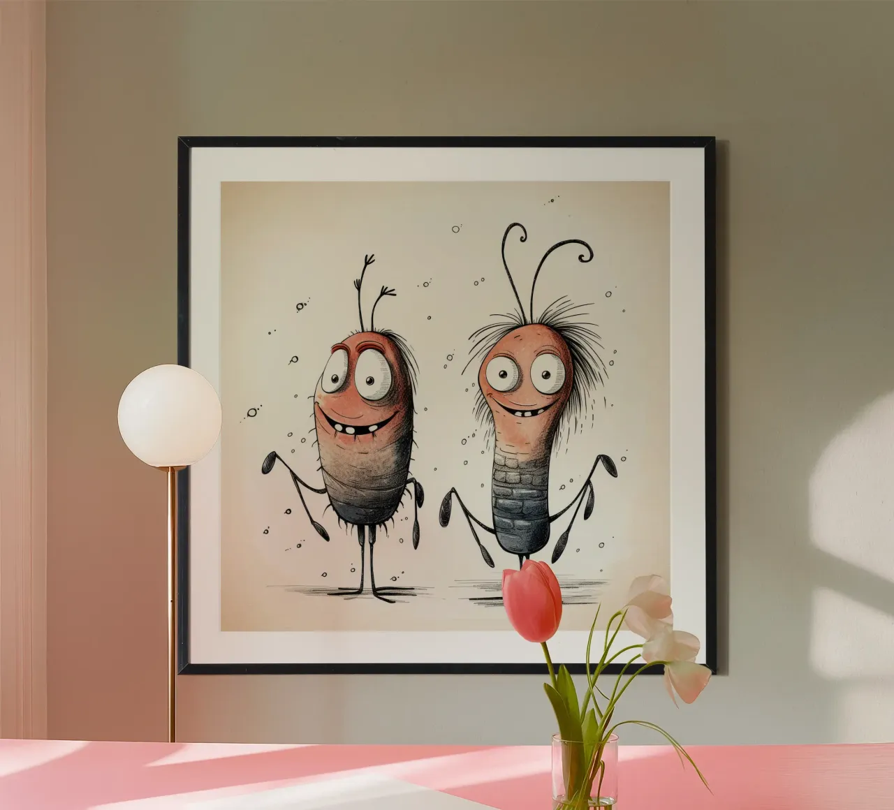 Retro Shrimp Duo hahnemühle by Funny Animals