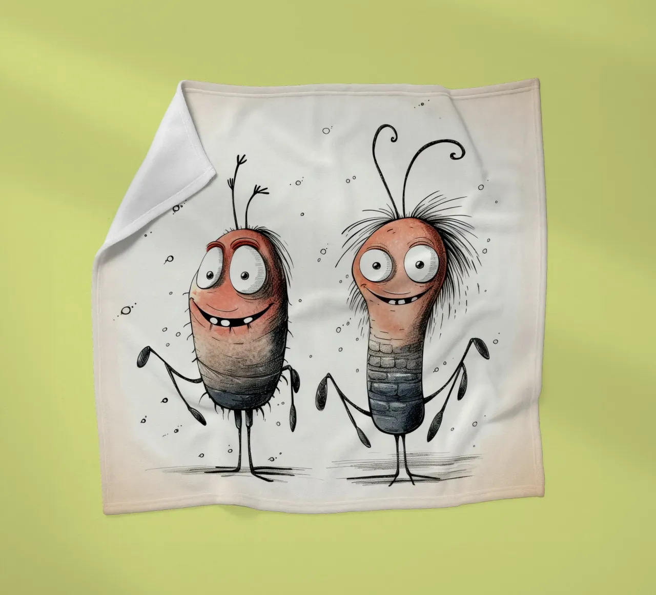 Duo di gamberi retrò coperta in pile da Funny Animals