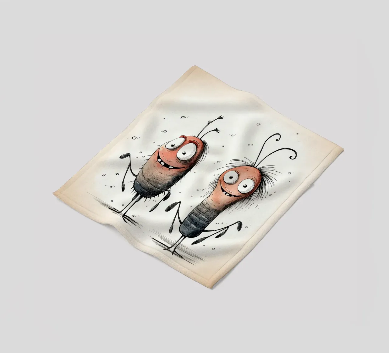 Duo di gamberi retrò coperta in pile da Funny Animals