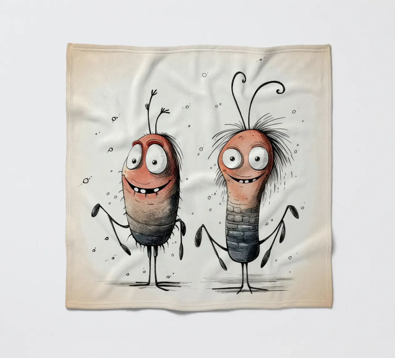 Duo di gamberi retrò coperta in pile da Funny Animals
