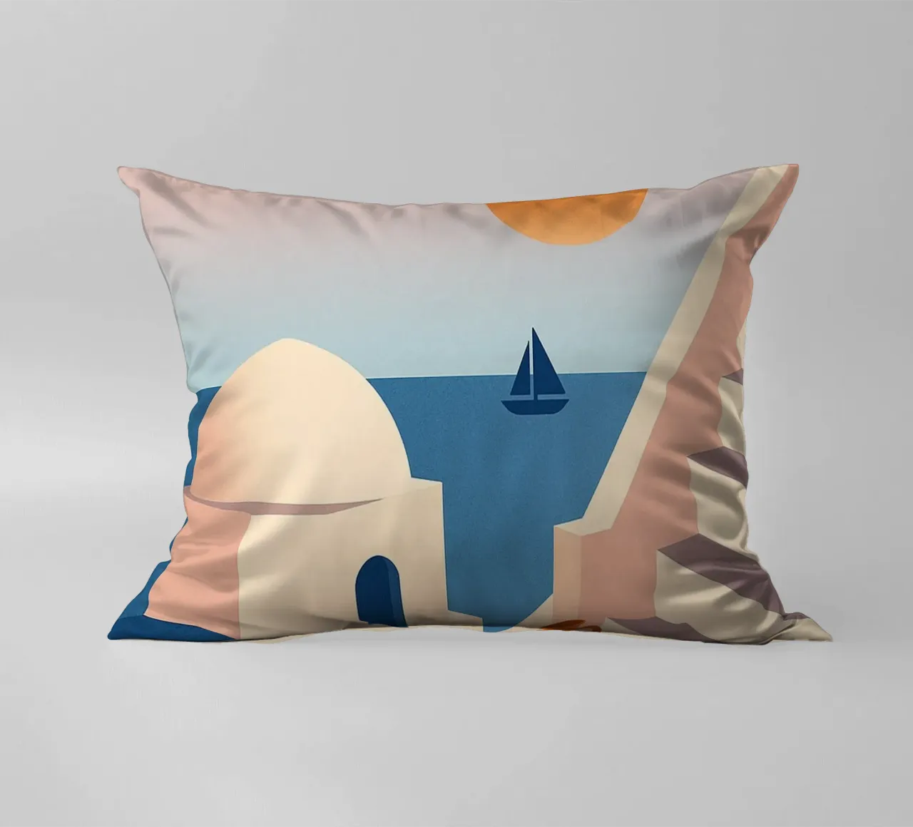 SANTORIN - I passi per la fuga cuscino da JETLAG | affiches voyage