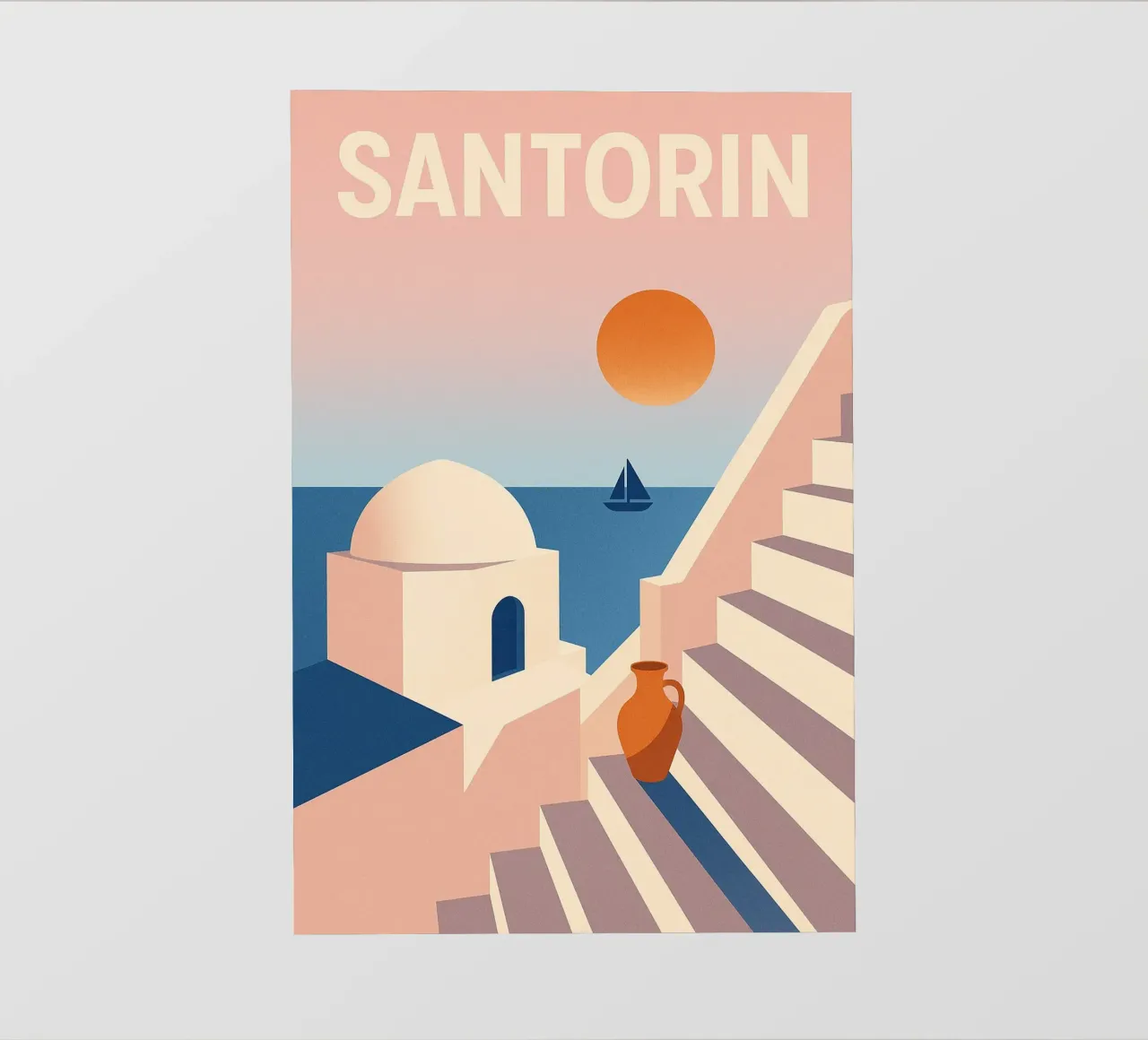 SANTORIN - I passi per la fuga pellicola backlit da JETLAG | affiches voyage