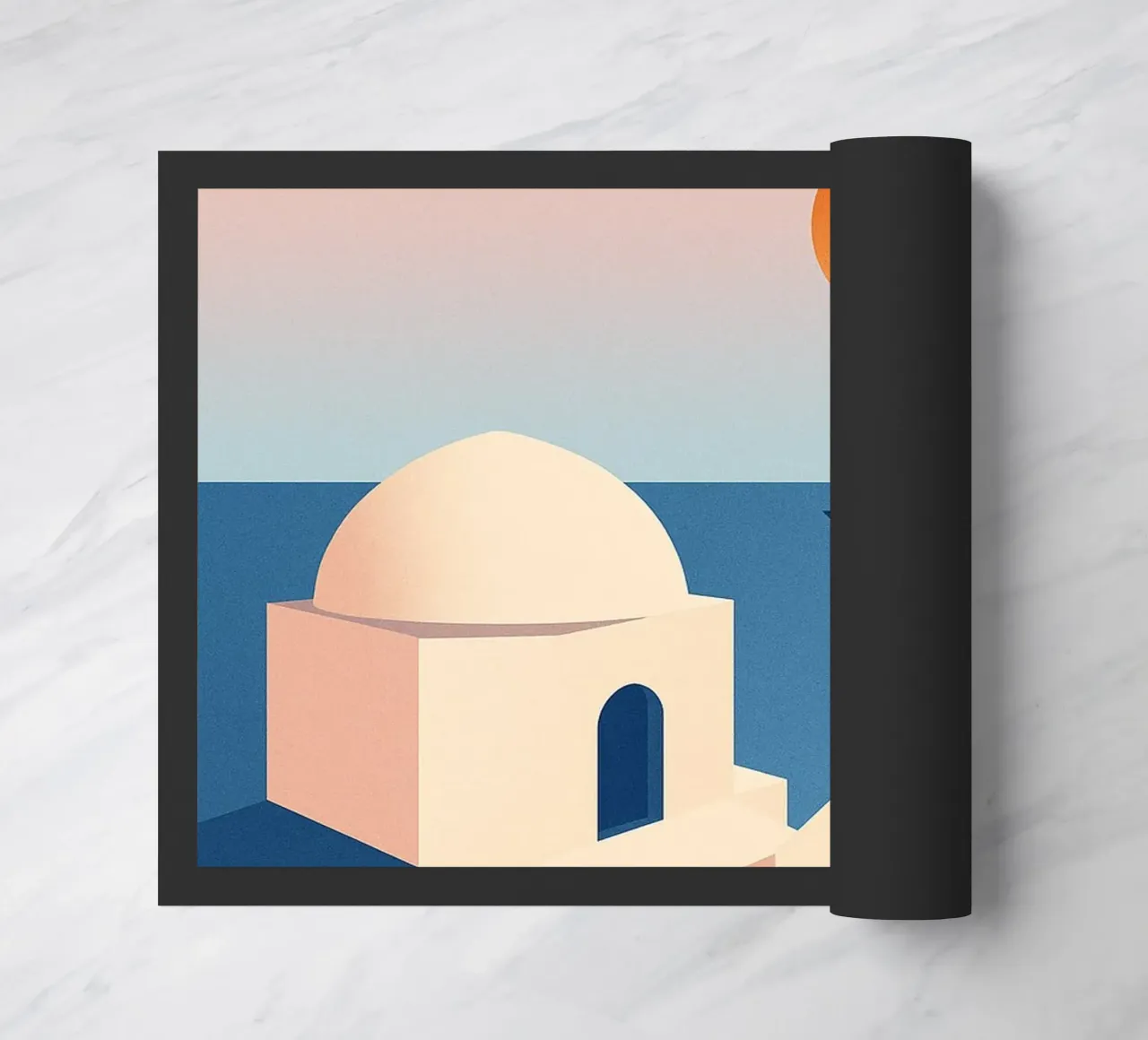 SANTORIN - I passi per la fuga zerbino da JETLAG | affiches voyage