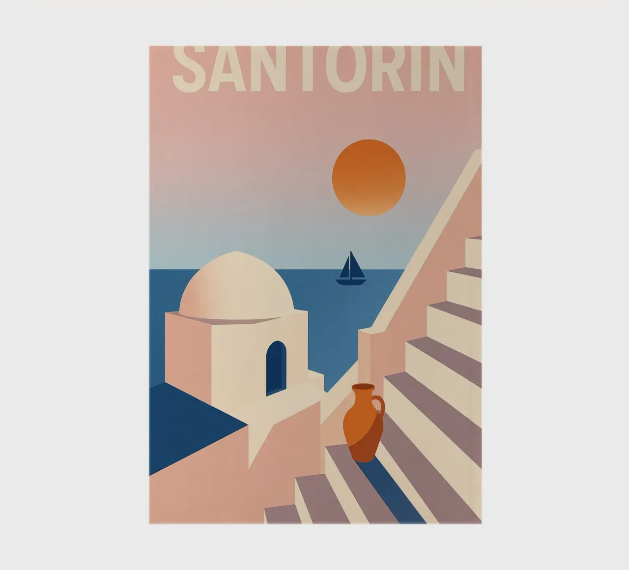 SANTORIN - I passi per la fuga diario da JETLAG | affiches voyage