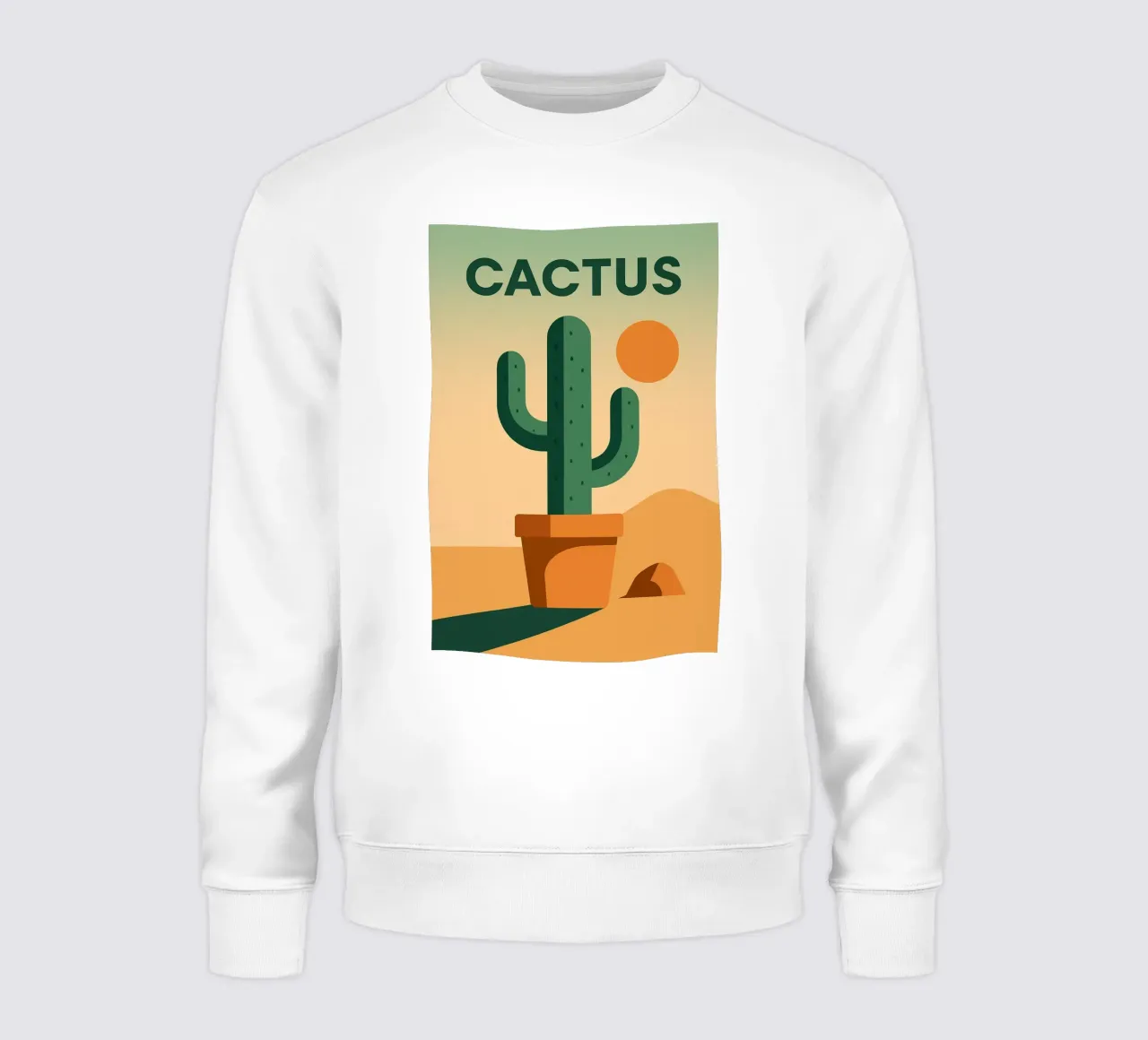 CACTUS - Minimalismo caldo e deserto grafico felpa da JETLAG | affiches voyage