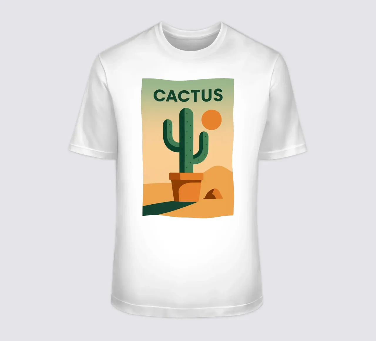 CACTUS - Minimalismo caldo e deserto grafico t-shirt da JETLAG | affiches voyage