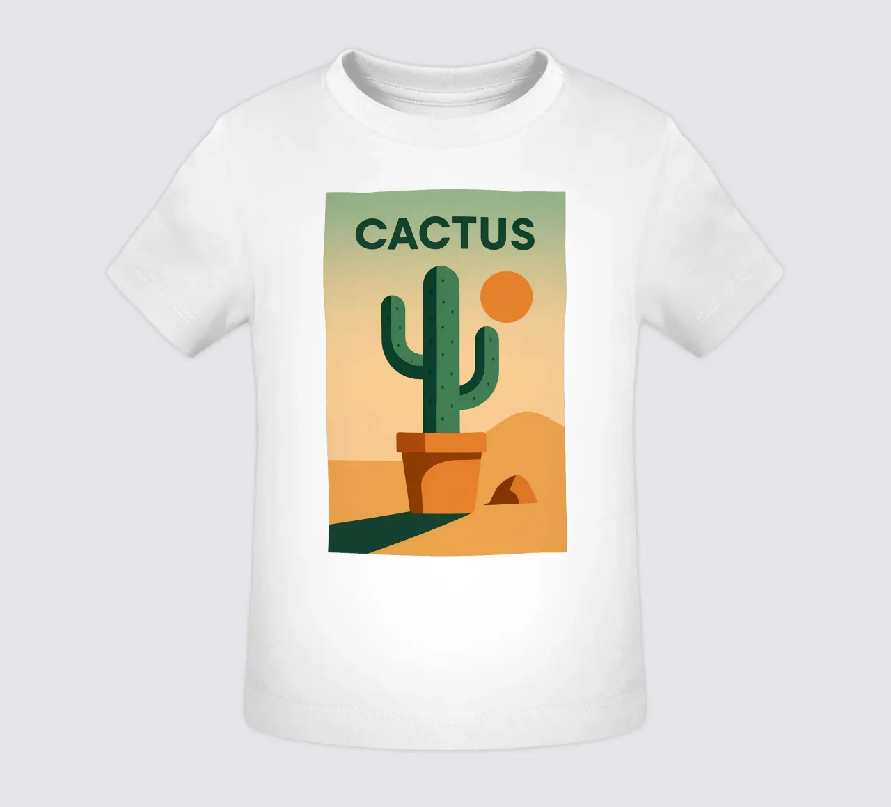 CACTUS - Minimalismo caldo e deserto grafico maglietta neonato da JETLAG | affiches voyage