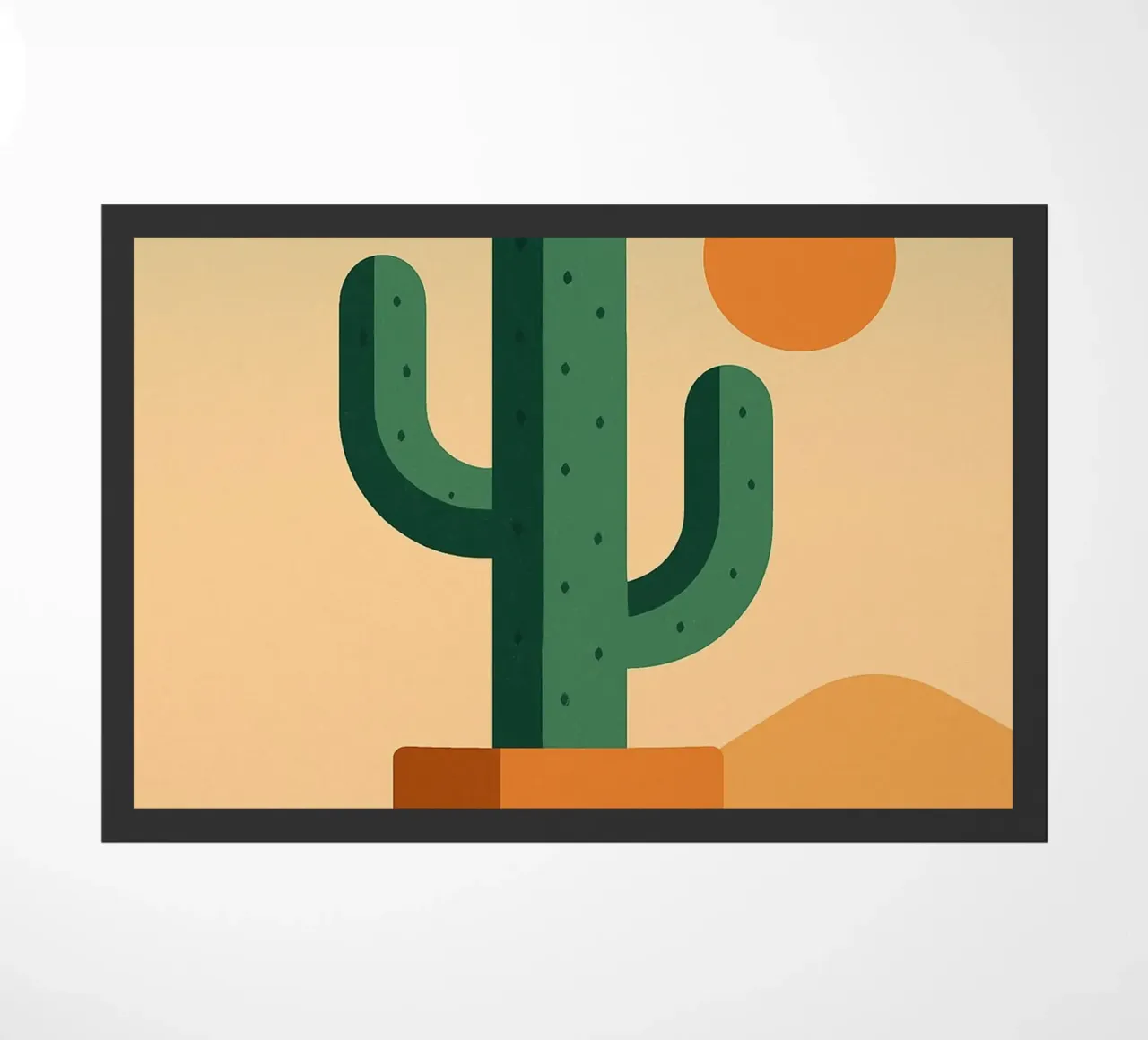 CACTUS - Minimalismo caldo e deserto grafico zerbino da JETLAG | affiches voyage