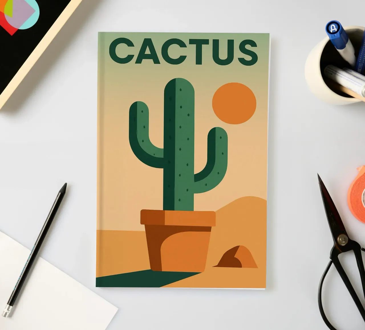 CACTUS - Warm minimalism and graphic desert notebook by JETLAG | affiches voyage