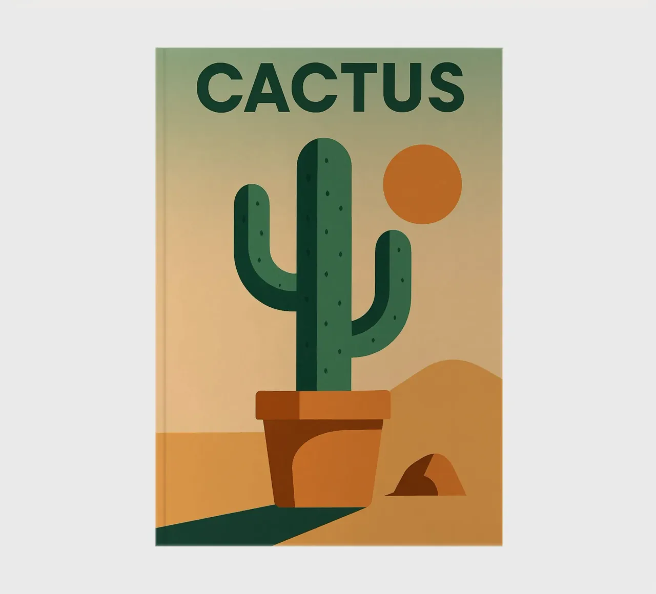 CACTUS - Warm minimalism and graphic desert notebook by JETLAG | affiches voyage