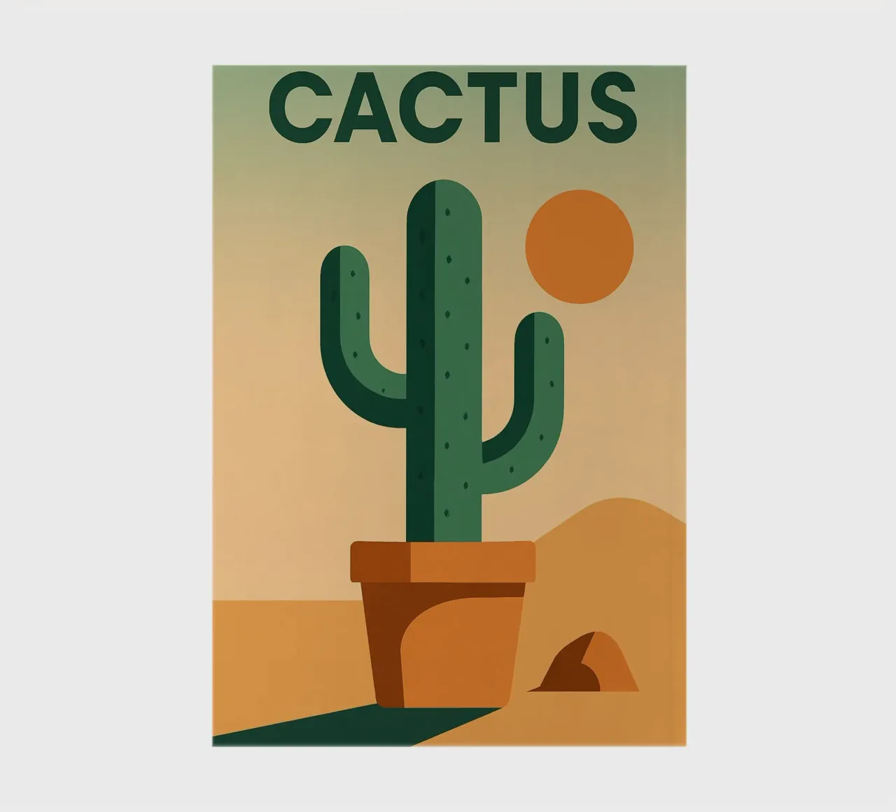 CACTUS - Warm minimalism and graphic desert notebook by JETLAG | affiches voyage