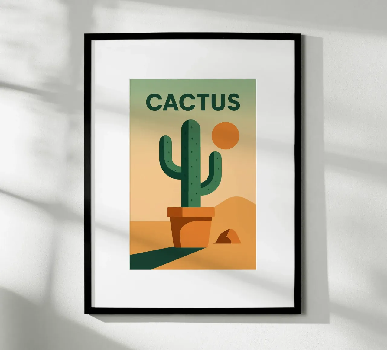 CACTUS – Minimalisme chaud et désert graphique hahnemühle de JETLAG | affiches voyage