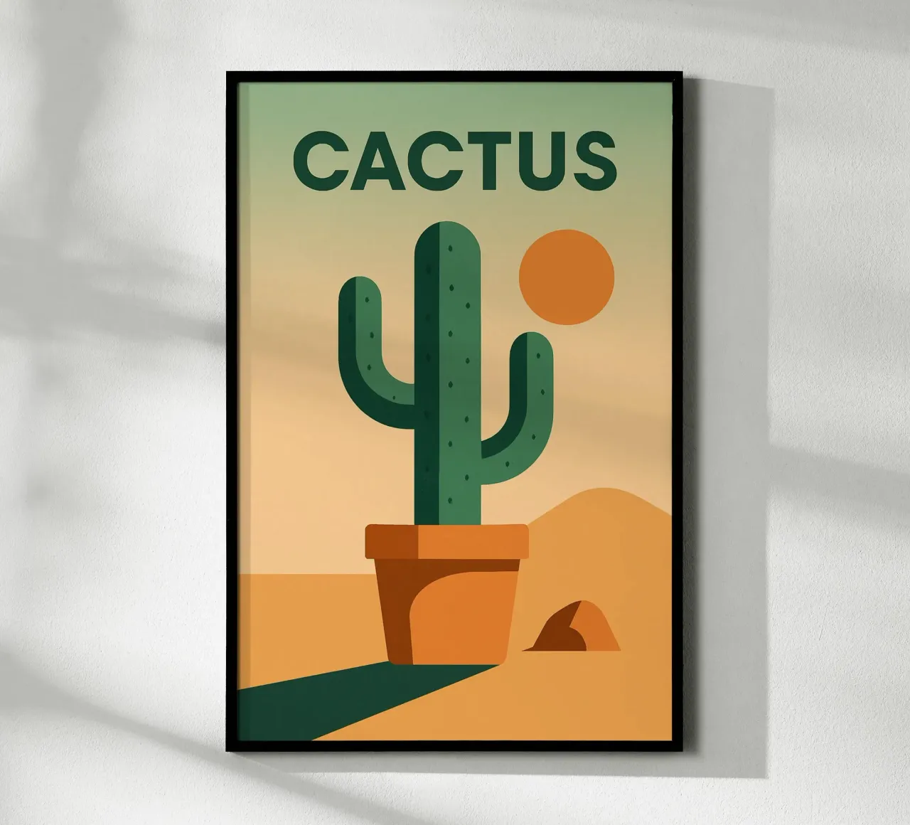 CACTUS – Minimalisme chaud et désert graphique hahnemühle de JETLAG | affiches voyage
