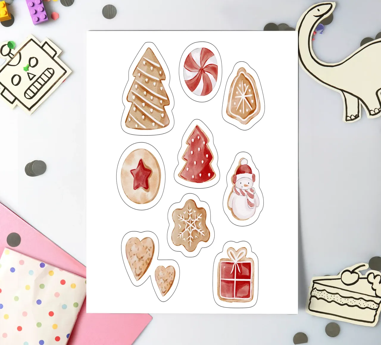 Plätzchen sticker sheet by Kartenliebe