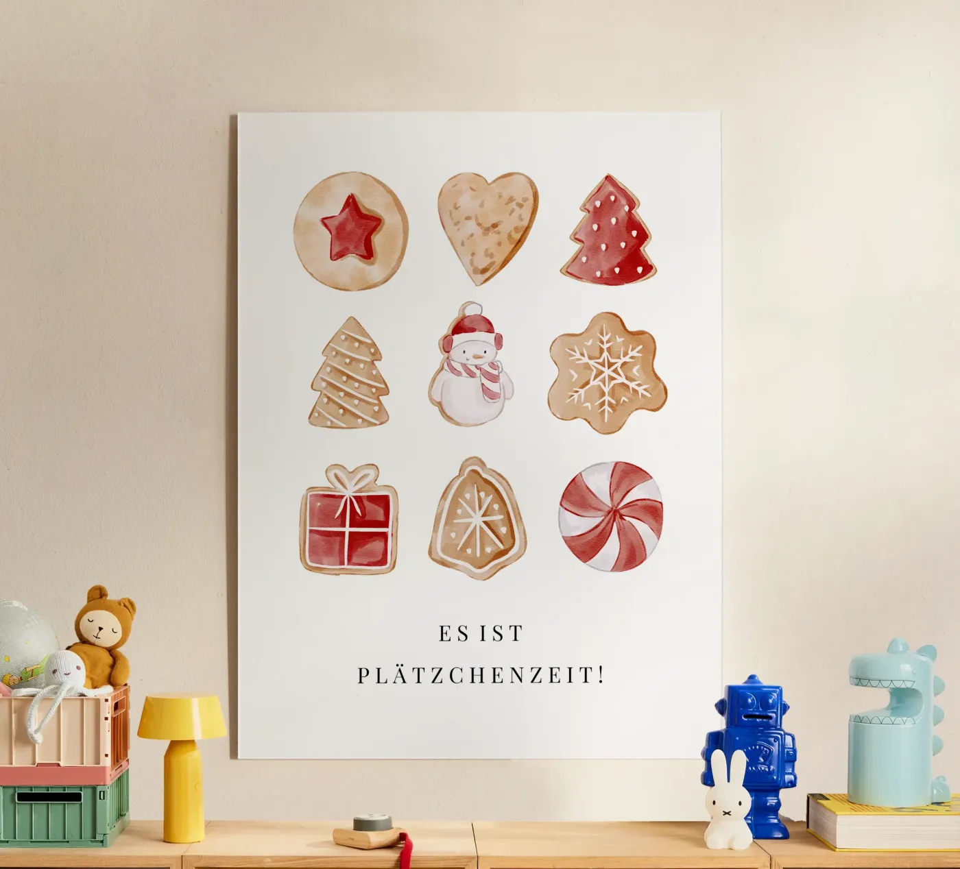 Plätzchen acryl van Kartenliebe