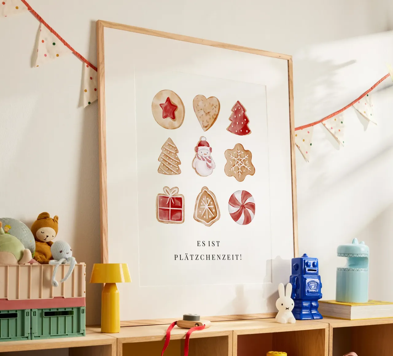 Plätzchen poster con telaio in legno da Kartenliebe