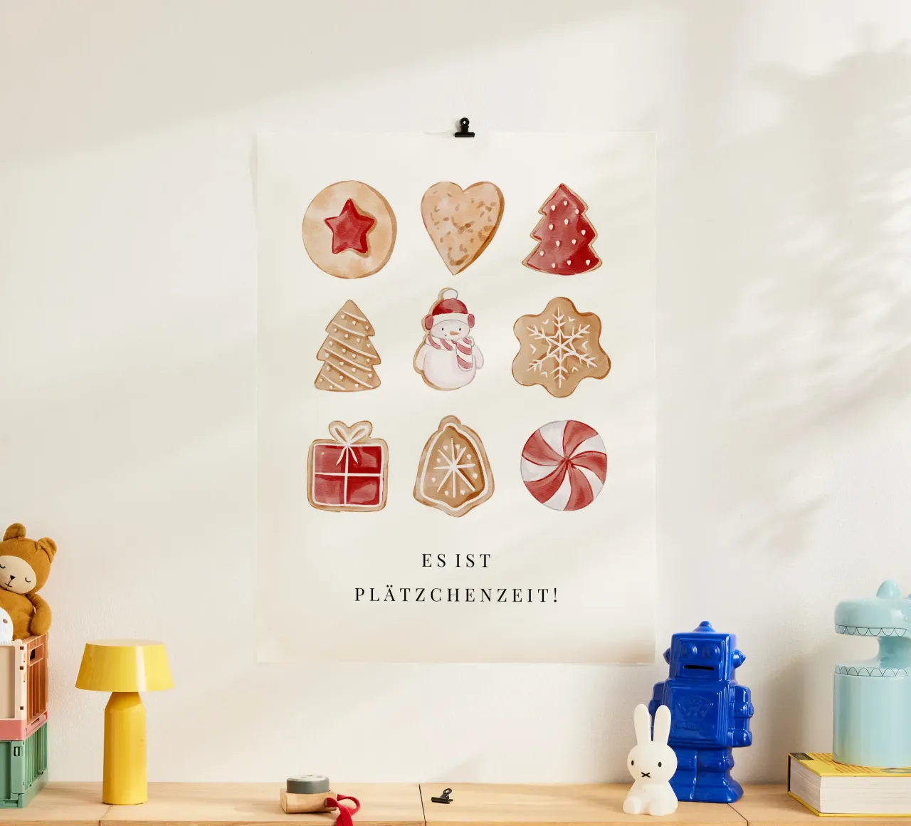 Plätzchen poster con telaio in legno da Kartenliebe