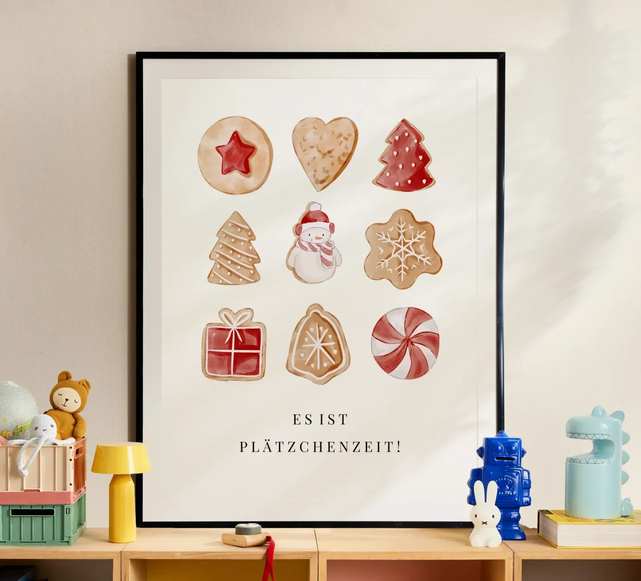 Plätzchen poster con telaio in legno da Kartenliebe