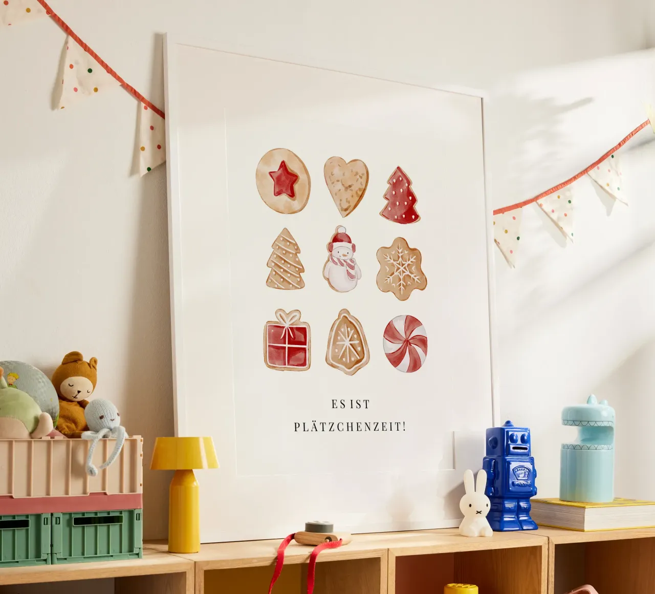Plätzchen poster con telaio in legno da Kartenliebe