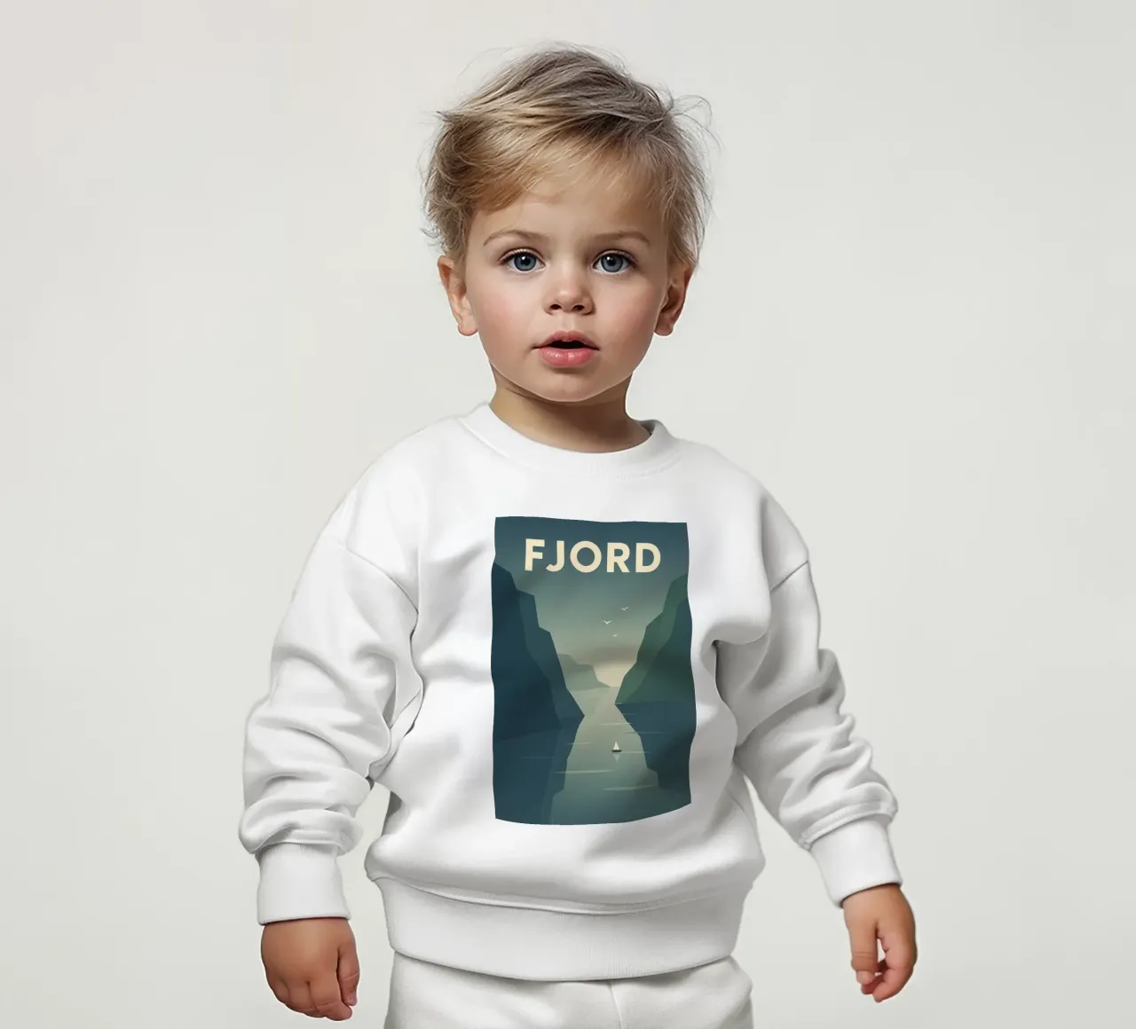 FJORD - La maestosa calma del Nord felpa neonato da JETLAG | affiches voyage