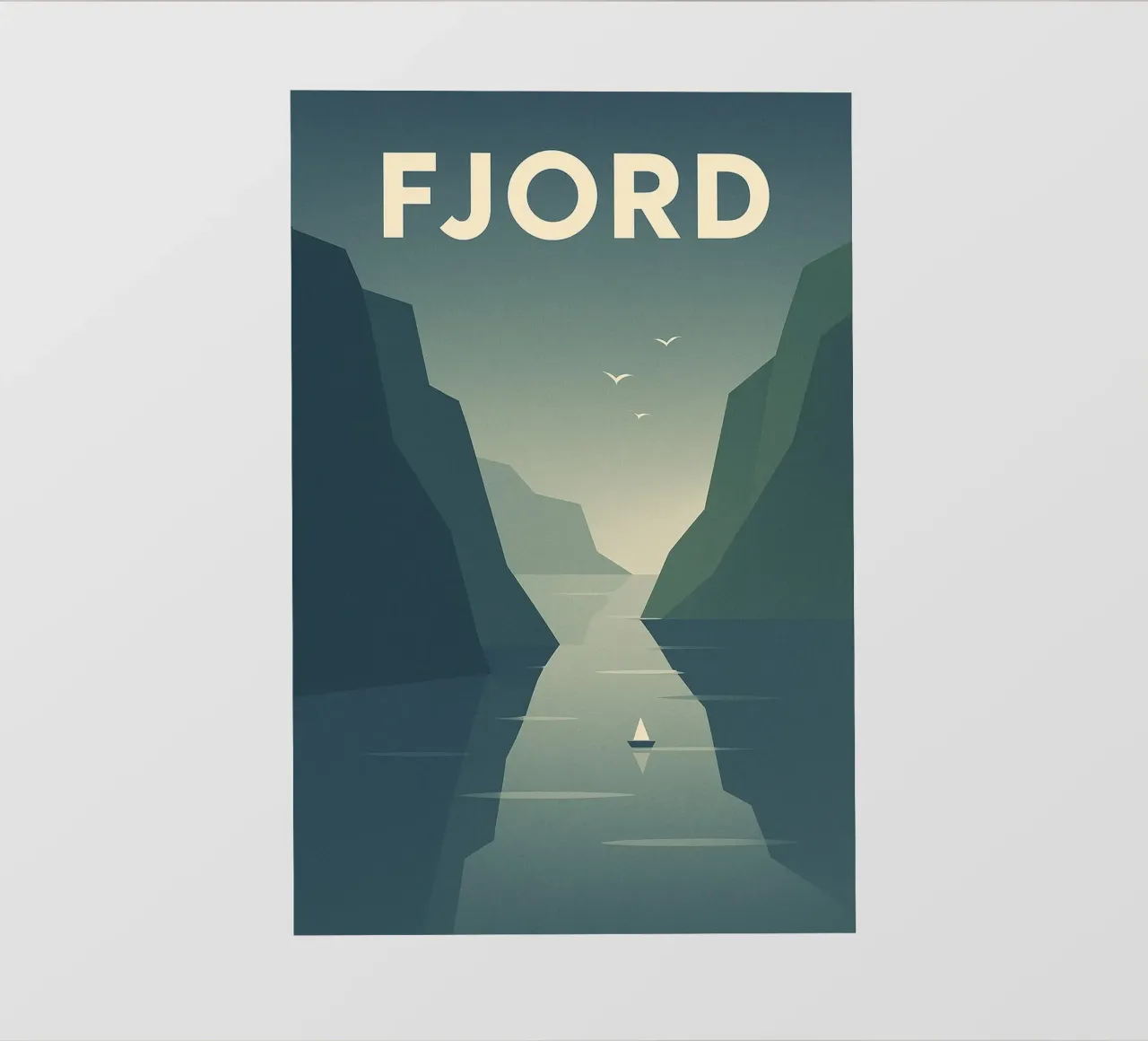FJORD - La maestosa calma del Nord pellicola backlit da JETLAG | affiches voyage
