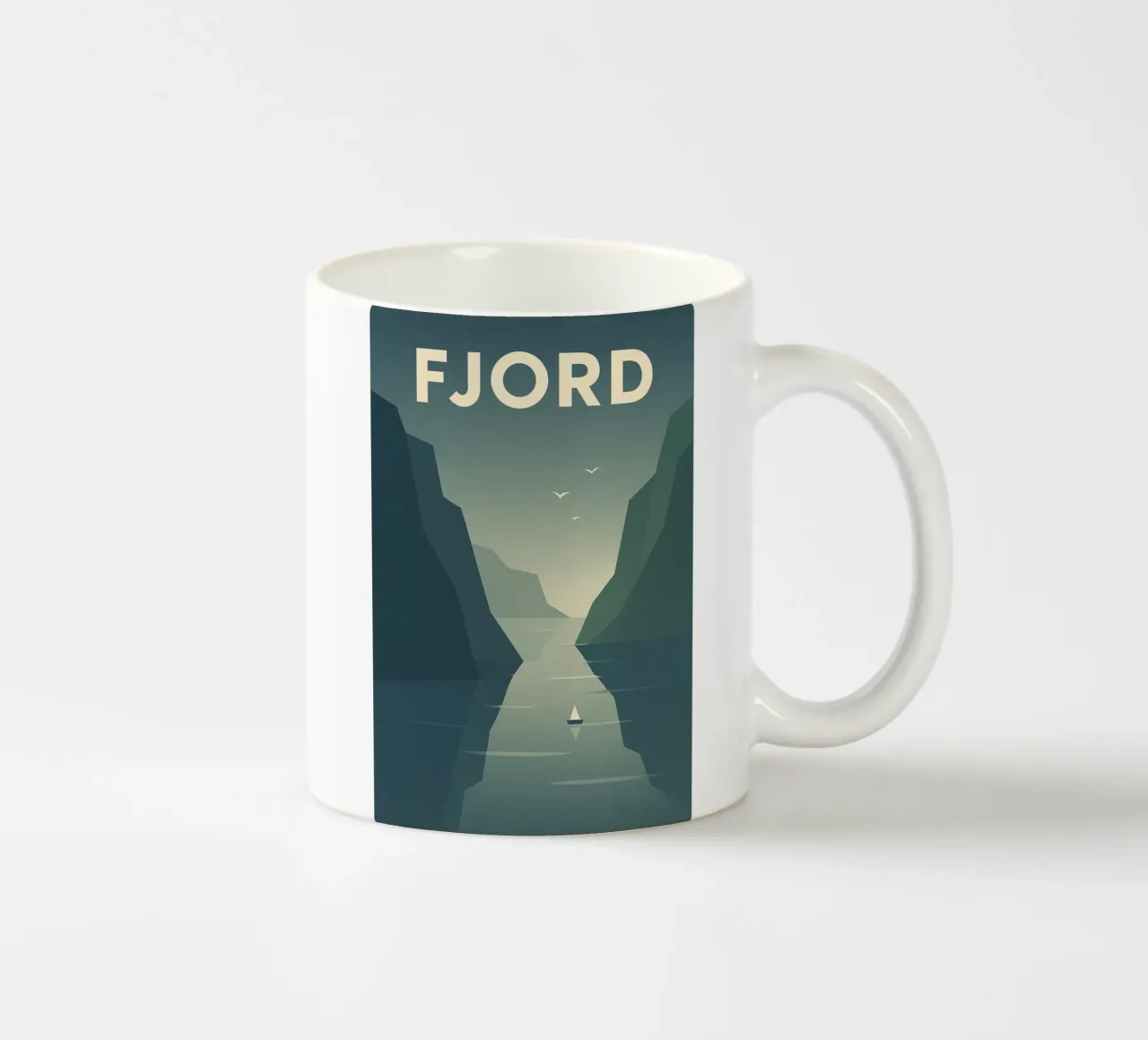 FJORD - La maestosa calma del Nord tazza in ceramica da JETLAG | affiches voyage