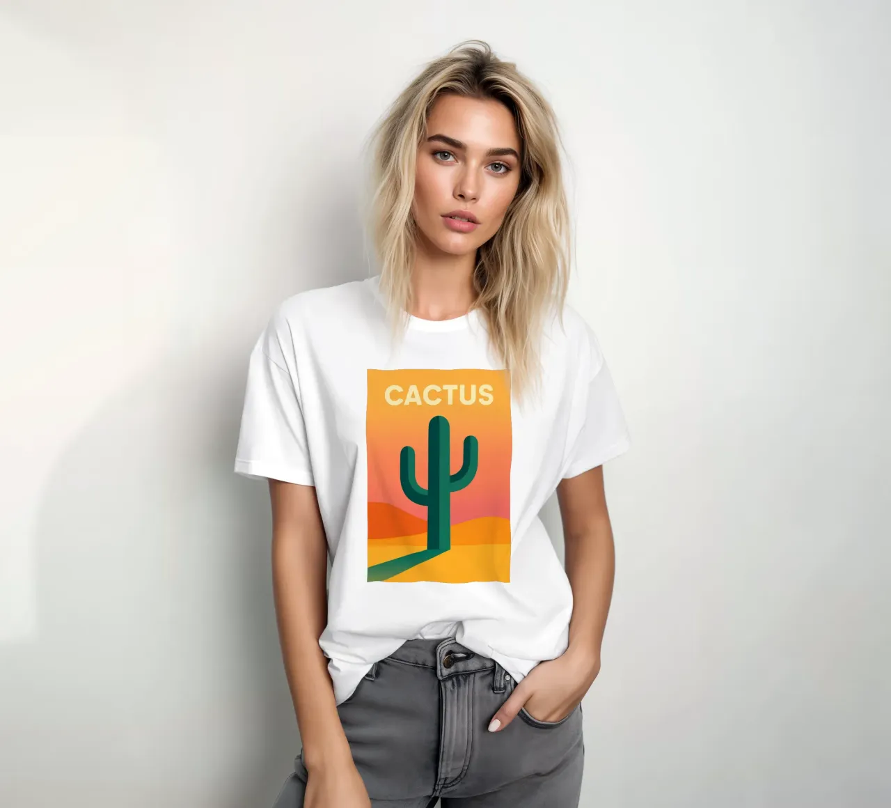 CACTUS - The graphic power of the desert t-shirt by JETLAG | affiches voyage
