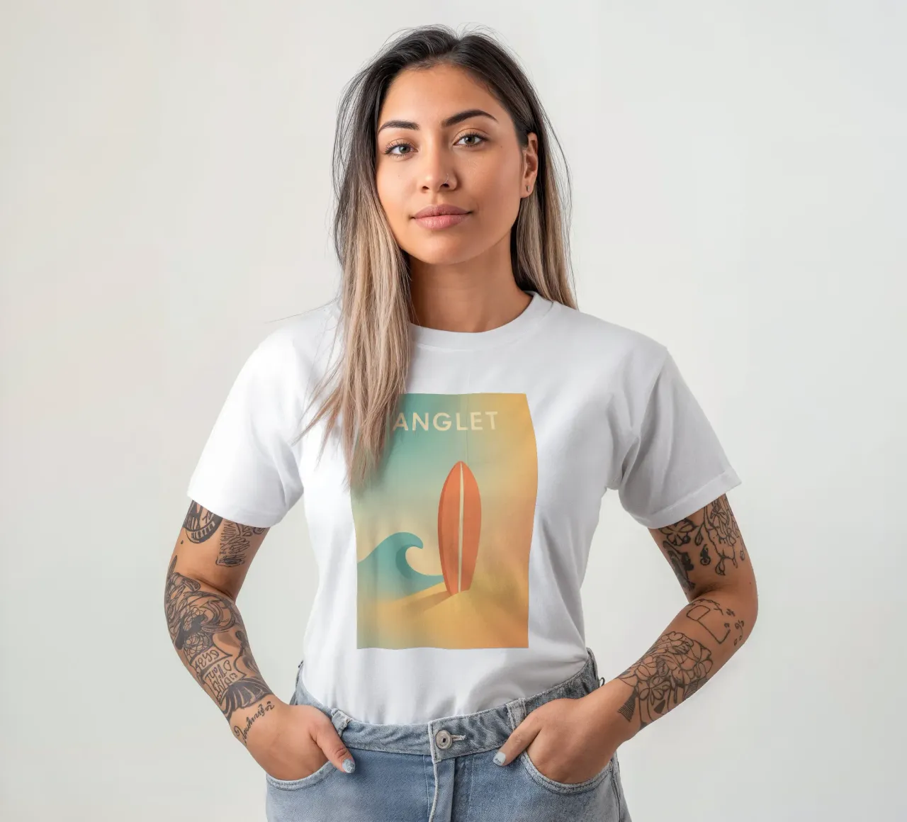 ANGLET - Surf e sabbia soffice t-shirt da JETLAG | affiches voyage