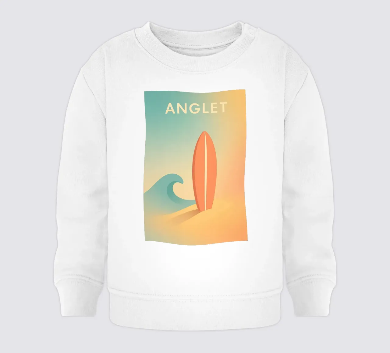 ANGLET - Surf e sabbia soffice felpa neonato da JETLAG | affiches voyage