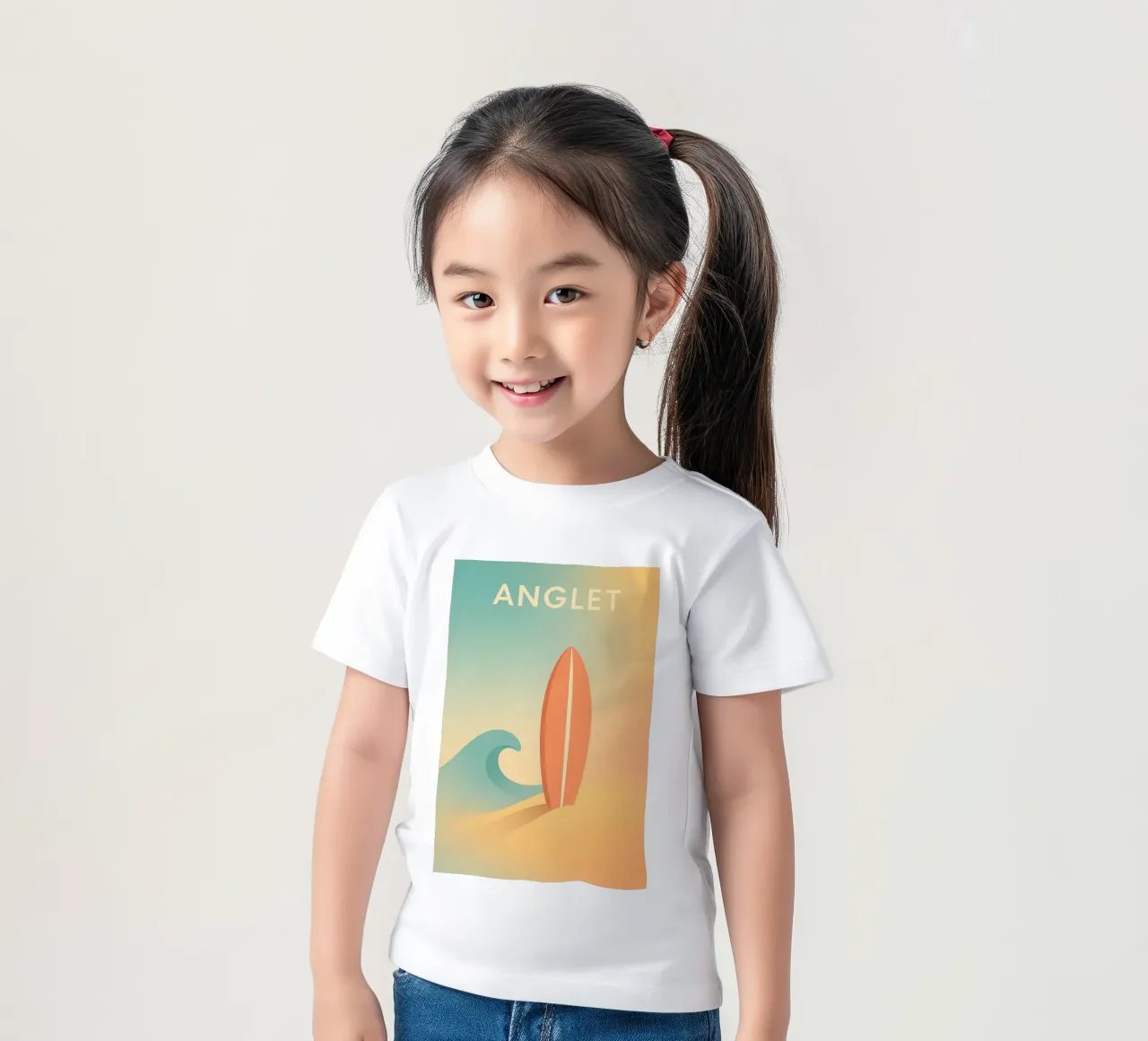 ANGLET - Surf e sabbia soffice t-shirt bambini da JETLAG | affiches voyage