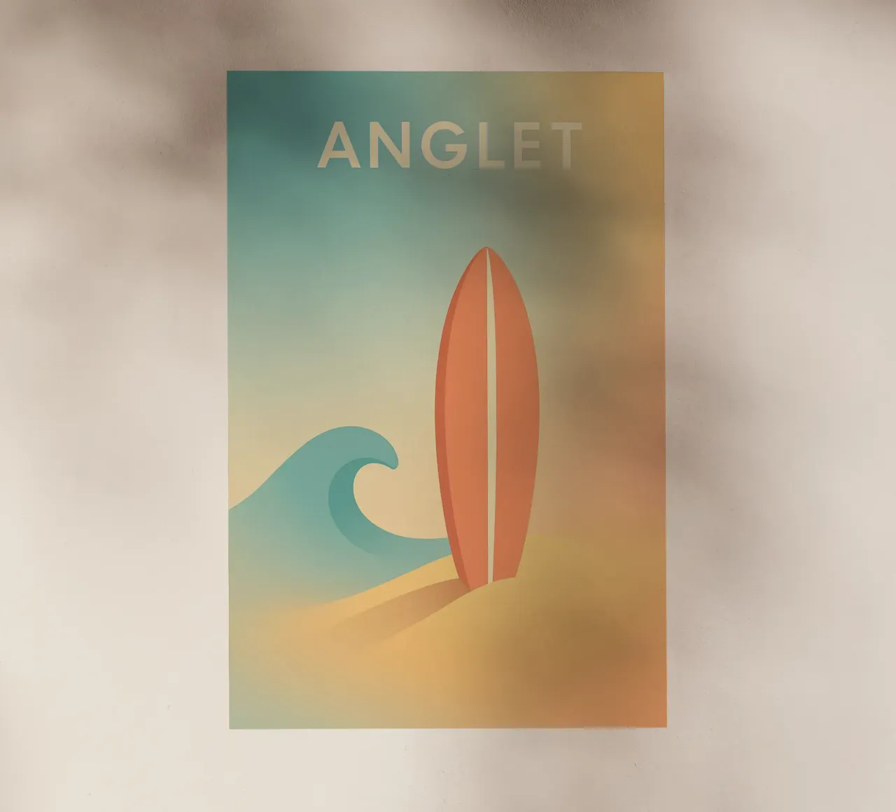 ANGLET - Surf e sabbia soffice pellicola backlit da JETLAG | affiches voyage