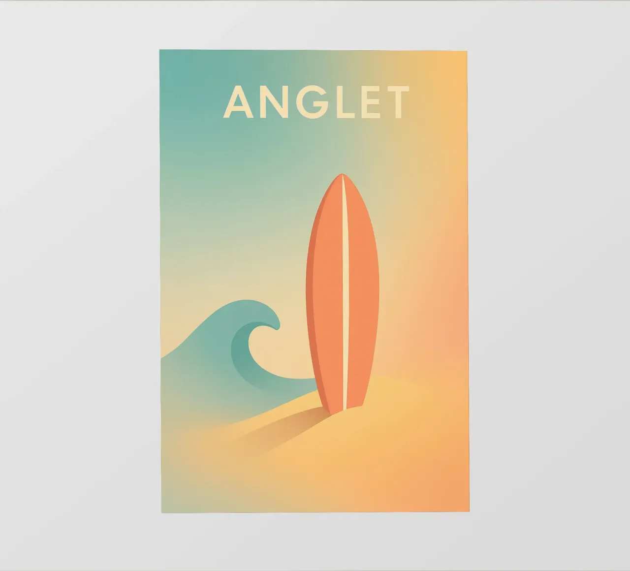 ANGLET - Surf e sabbia soffice pellicola backlit da JETLAG | affiches voyage