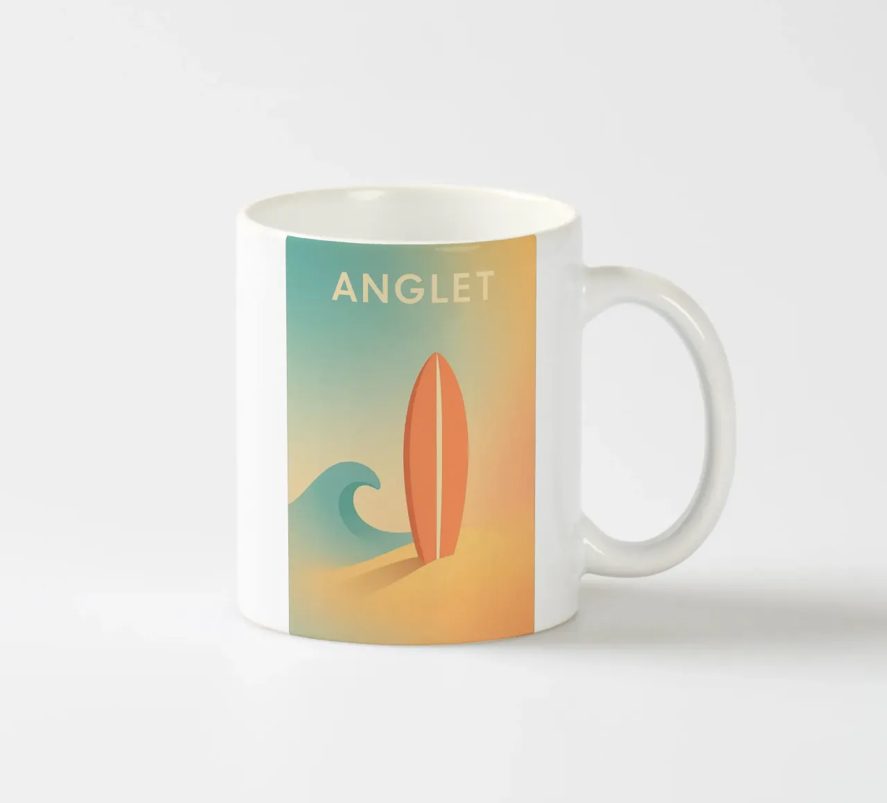 ANGLET - Surf e sabbia soffice tazza in ceramica da JETLAG | affiches voyage