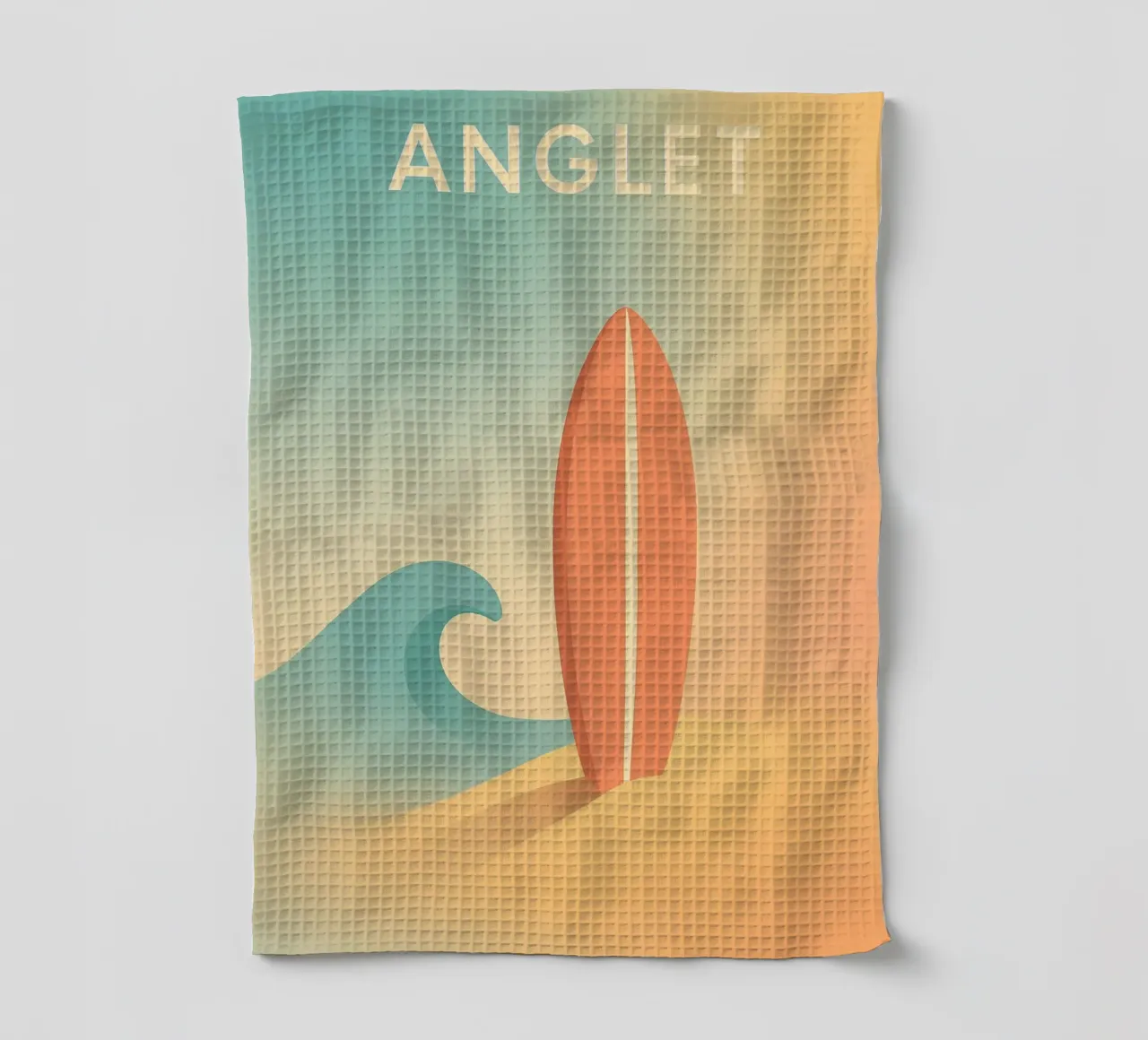 ANGLET - Surf e sabbia soffice canovaccio da cucina da JETLAG | affiches voyage