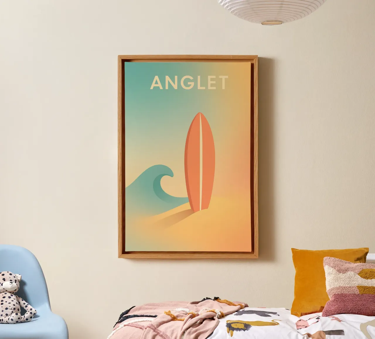 ANGLET - Surf e sabbia soffice tela da JETLAG | affiches voyage