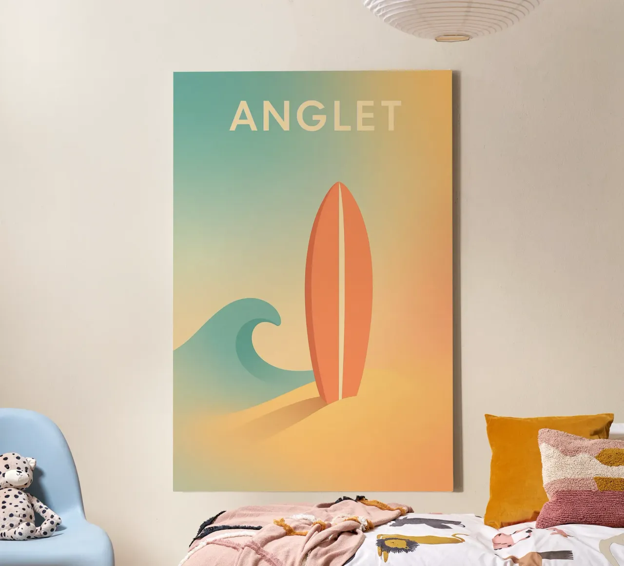 ANGLET - Surf e sabbia soffice tela da JETLAG | affiches voyage