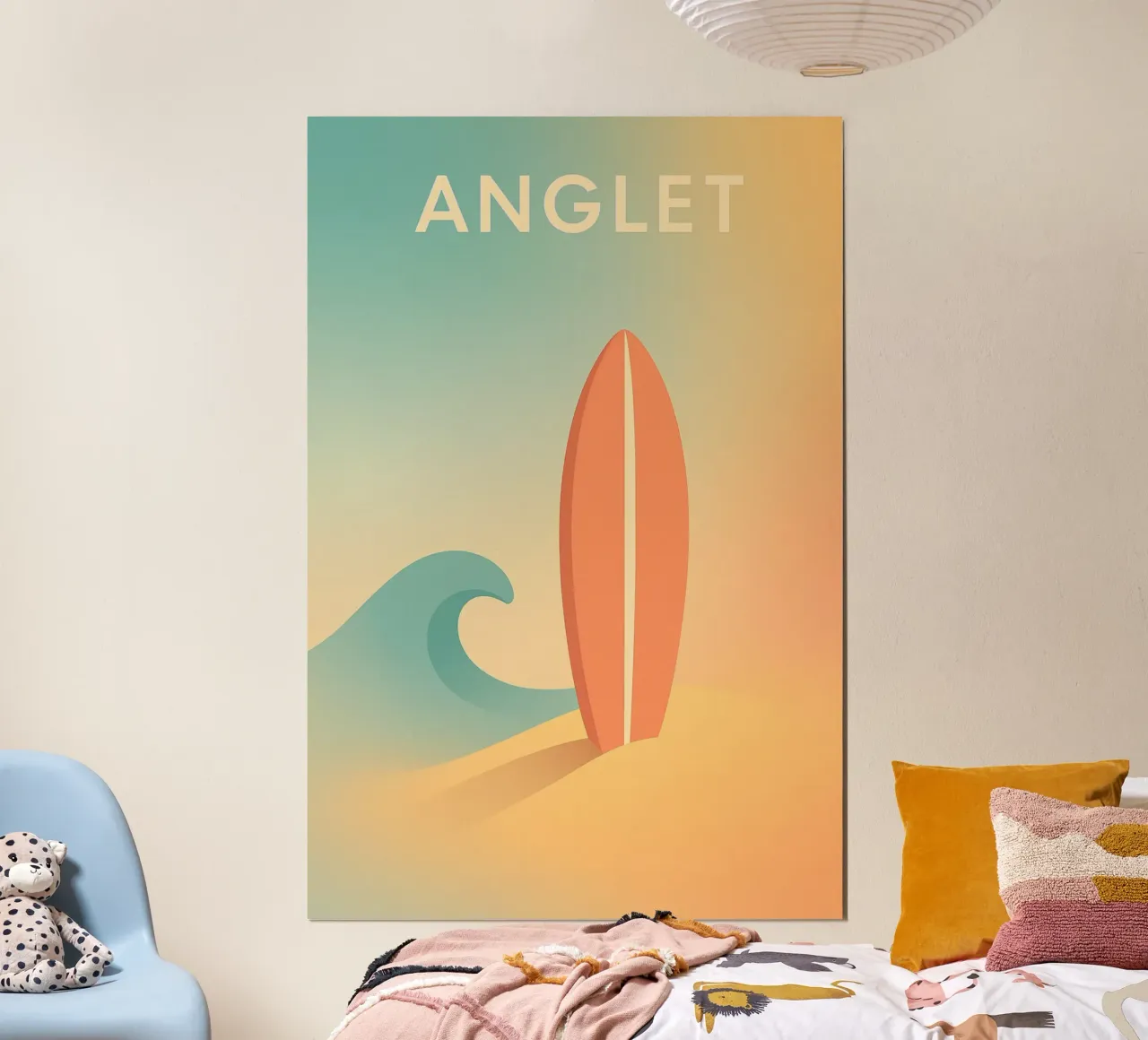 ANGLET - Surf e sabbia soffice carta hahnemühle da JETLAG | affiches voyage