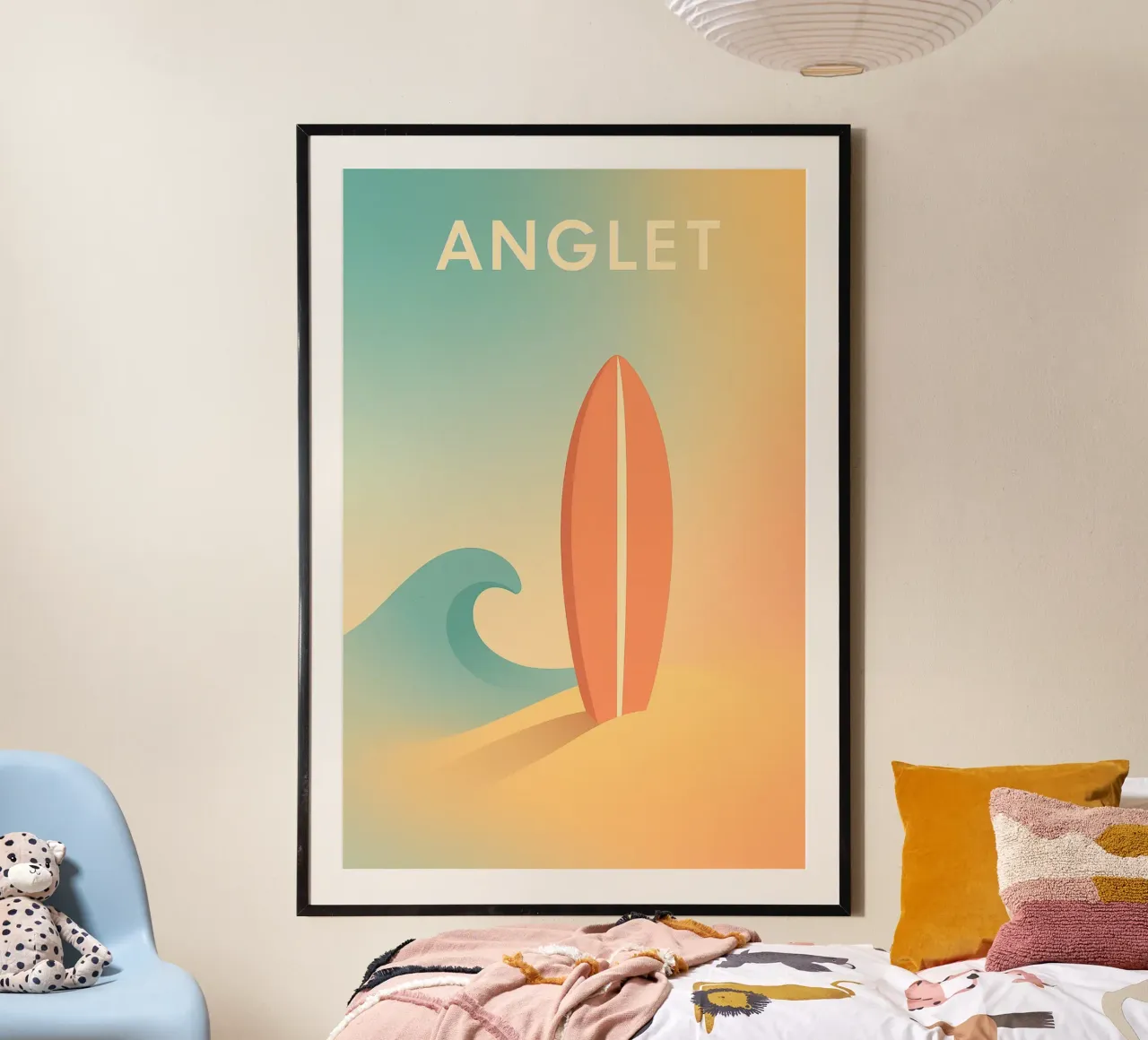 ANGLET - Surf e sabbia soffice carta hahnemühle da JETLAG | affiches voyage