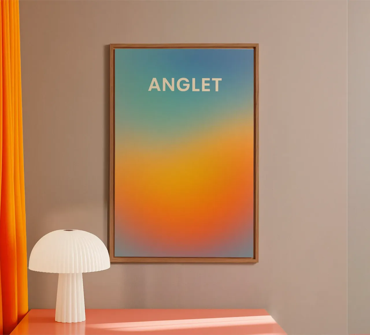 ANGLET - The gradient of a dreamy Basque coastline alu-dibond by JETLAG | affiches voyage