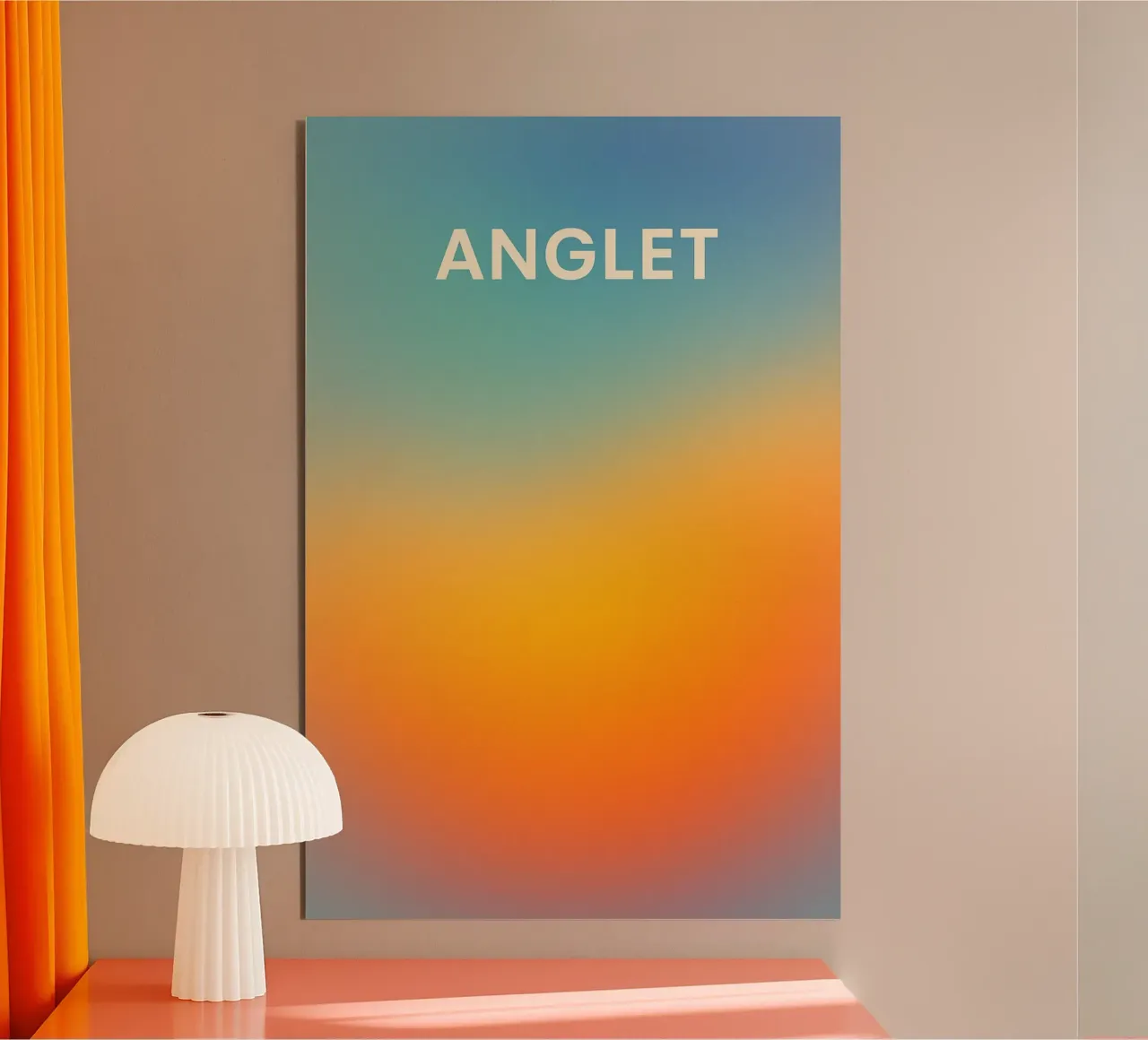 ANGLET - The gradient of a dreamy Basque coastline alu-dibond by JETLAG | affiches voyage