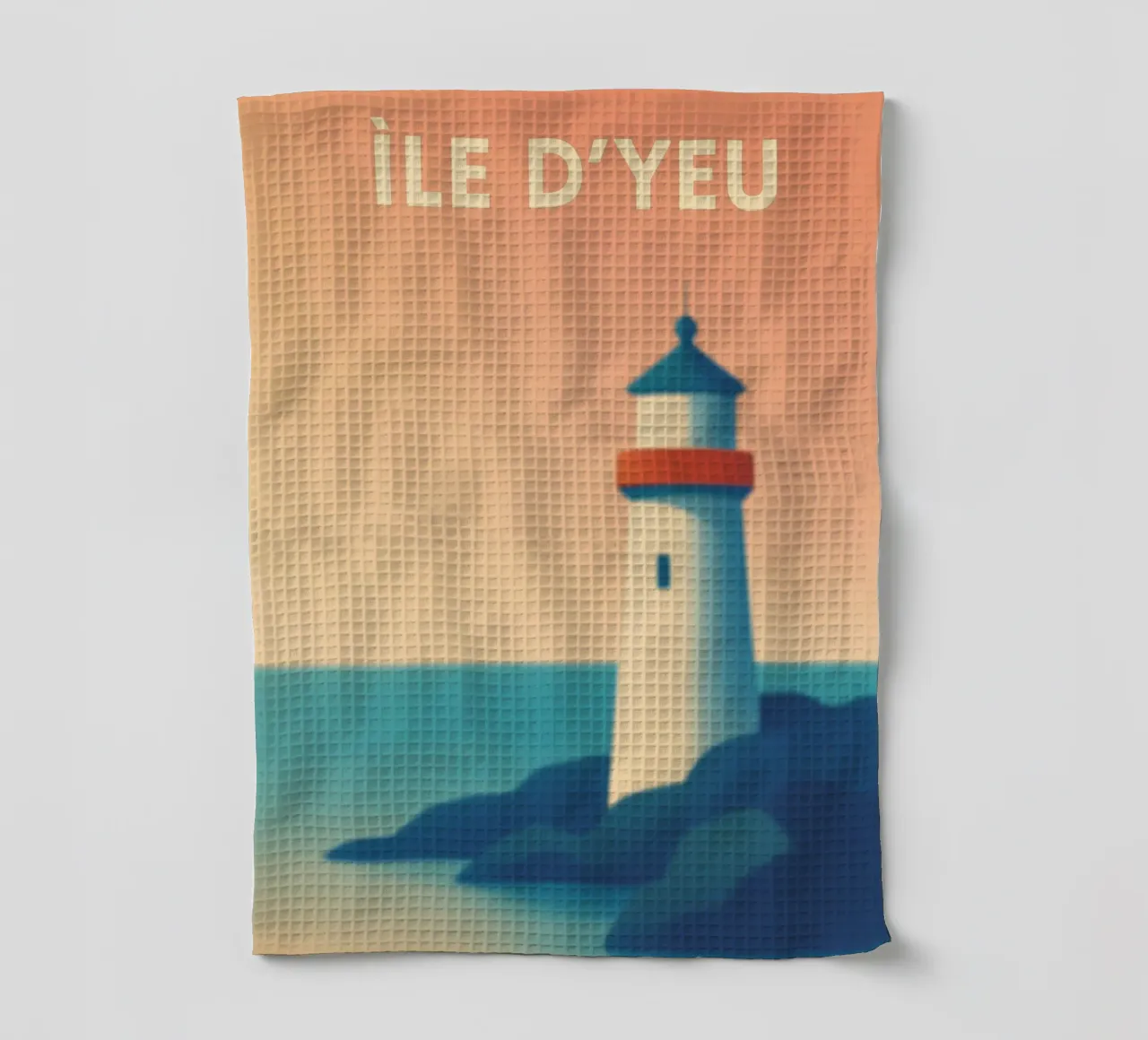ÎLE D'YEU - The lighthouse at the end of the world tea towel by JETLAG | affiches voyage