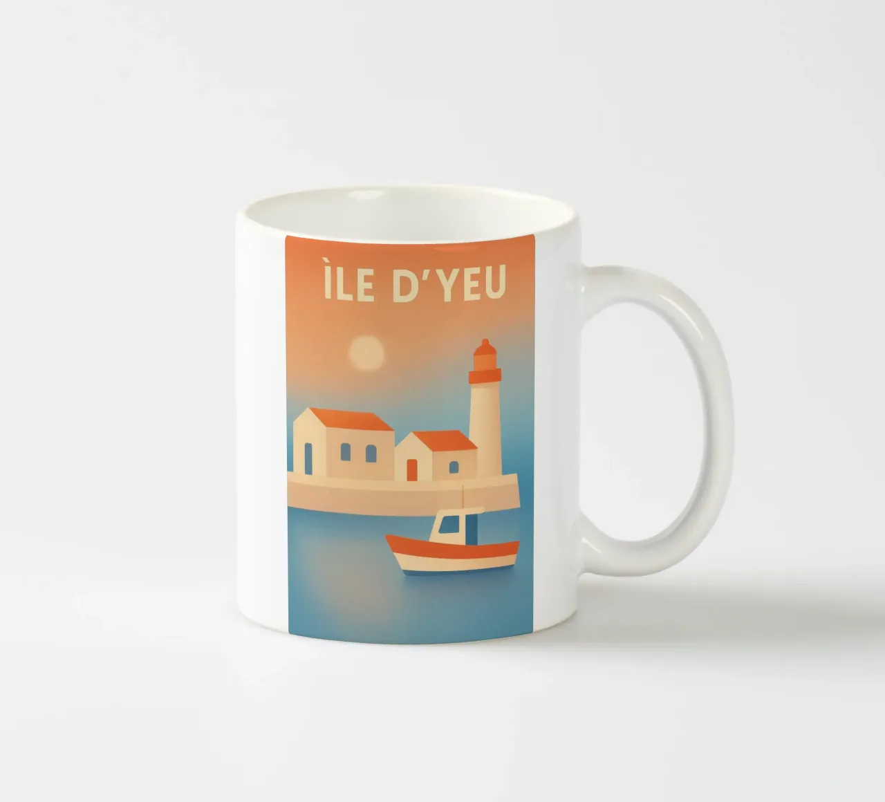 ÎLE D'YEU - Un porto tranquillo al sole tazza in ceramica da JETLAG | affiches voyage
