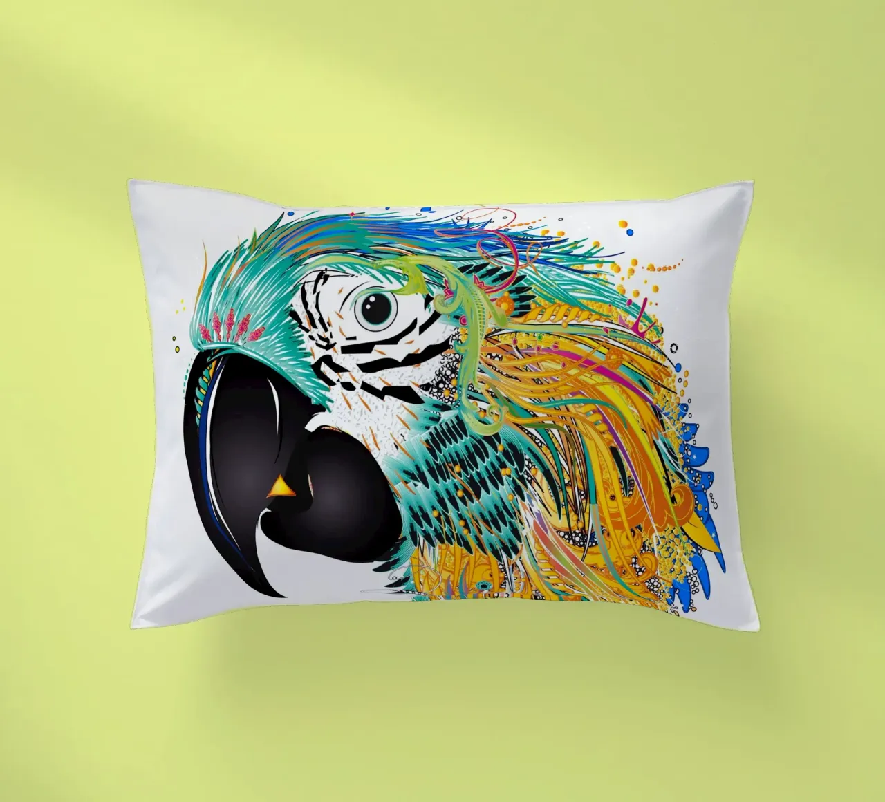 Pappagallo colorato - Opere d'arte tropicale colorata cuscino da namosh