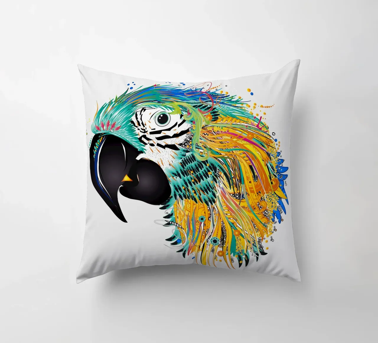 Pappagallo colorato - Opere d'arte tropicale colorata cuscino da namosh
