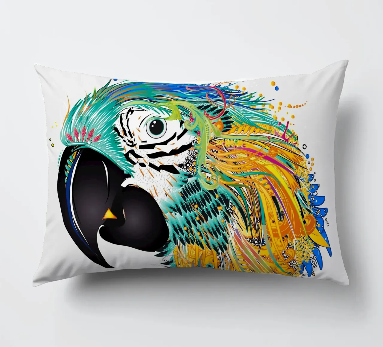 Pappagallo colorato - Opere d'arte tropicale colorata cuscino da namosh