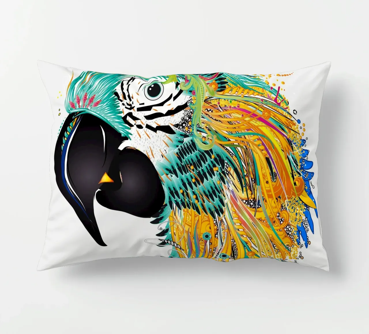 Pappagallo colorato - Opere d'arte tropicale colorata cuscino da namosh