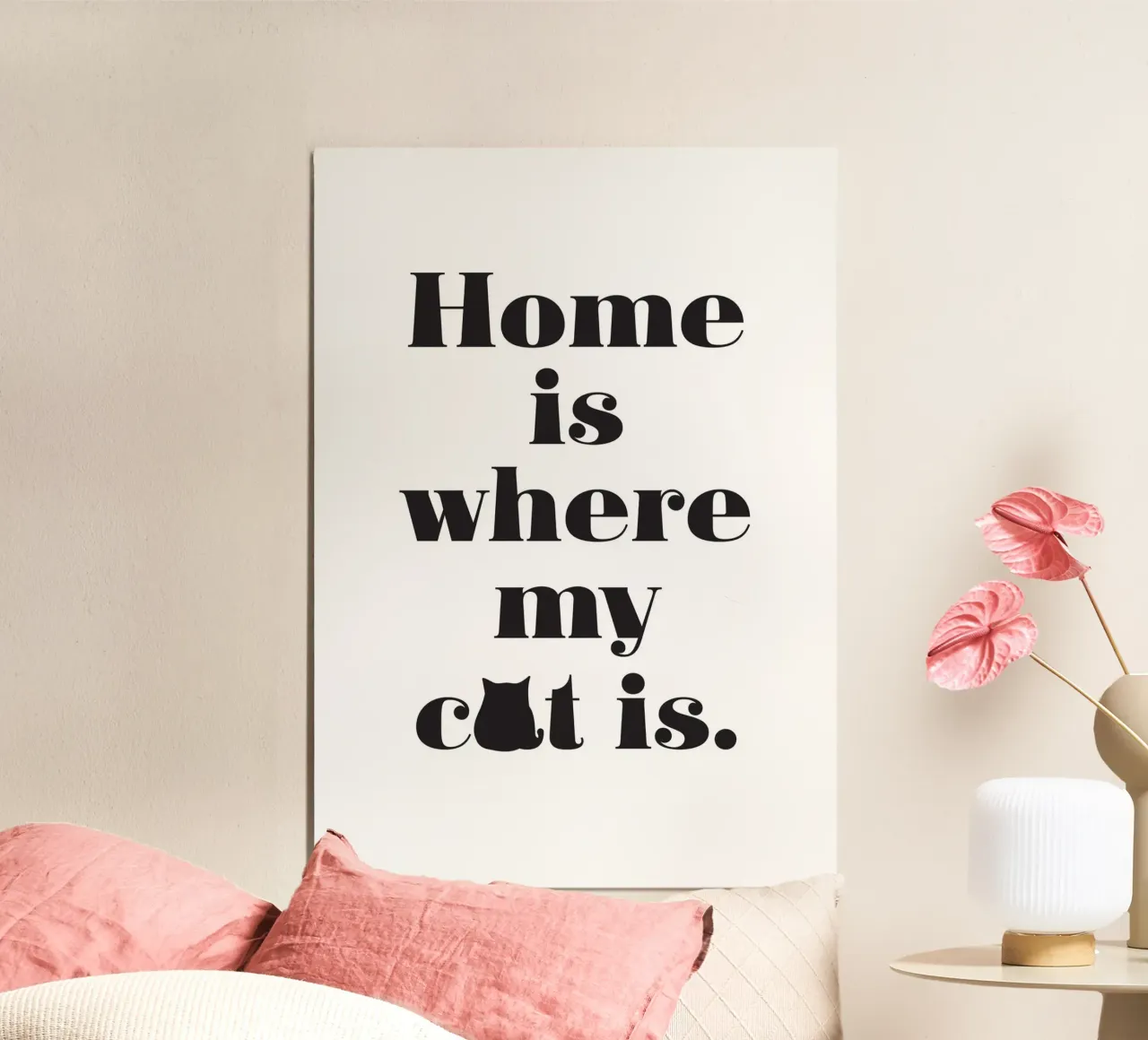Home is where my cat is alluminio dibond da Fraysein Design