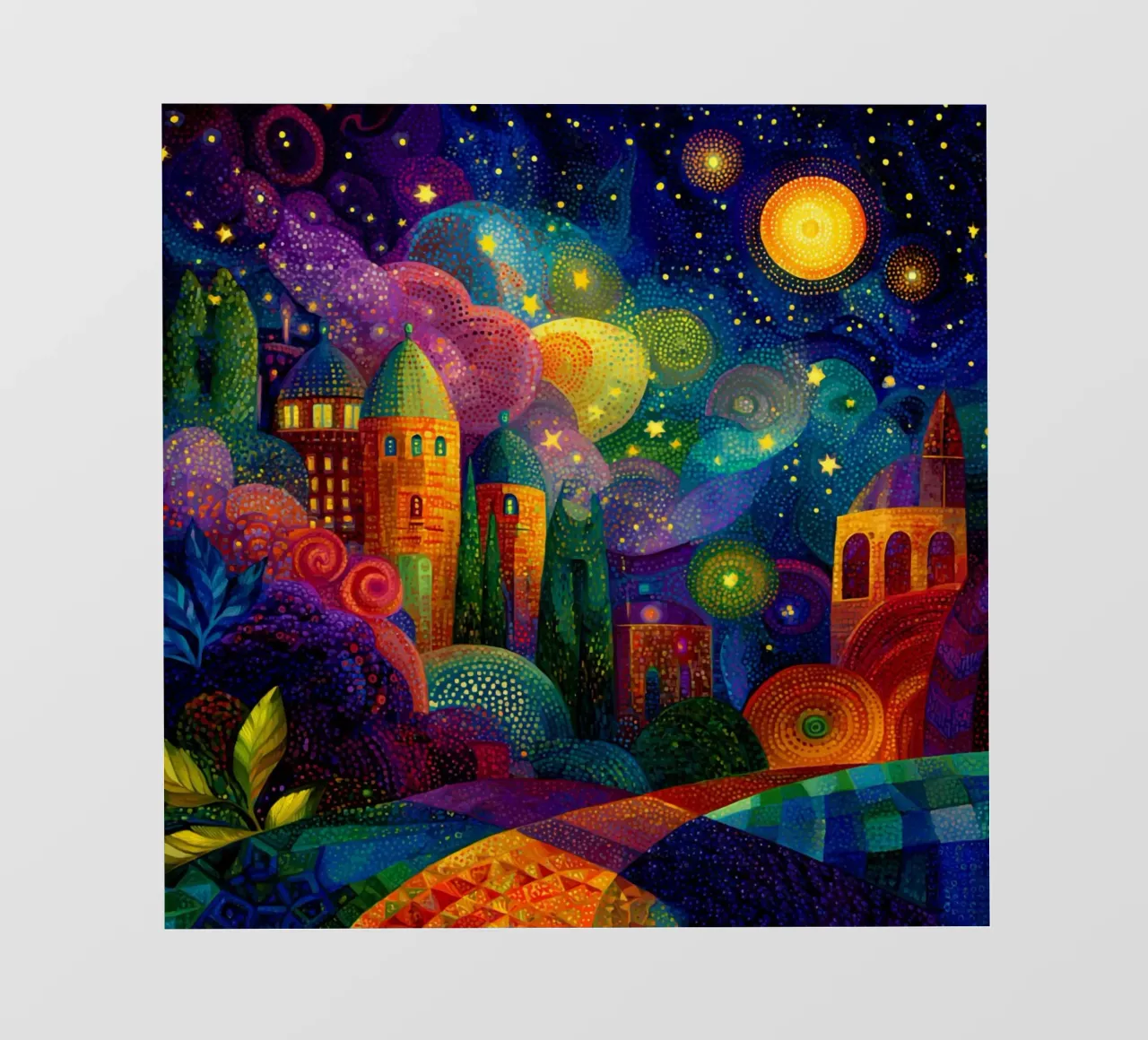 Pittura di città colorata (2) telo in pvc da Motivate-Today