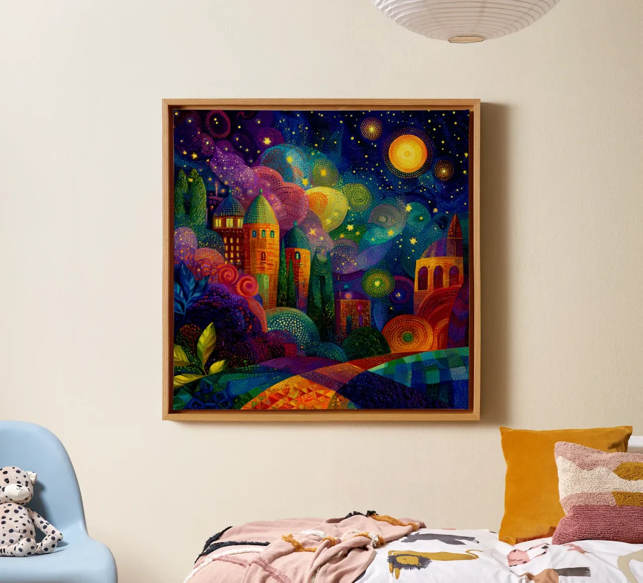 Colorful city painting (2) canvas by Motivate-Today